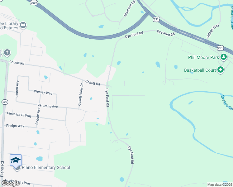 map of restaurants, bars, coffee shops, grocery stores, and more near 893 Dye Ford Road in Alvaton