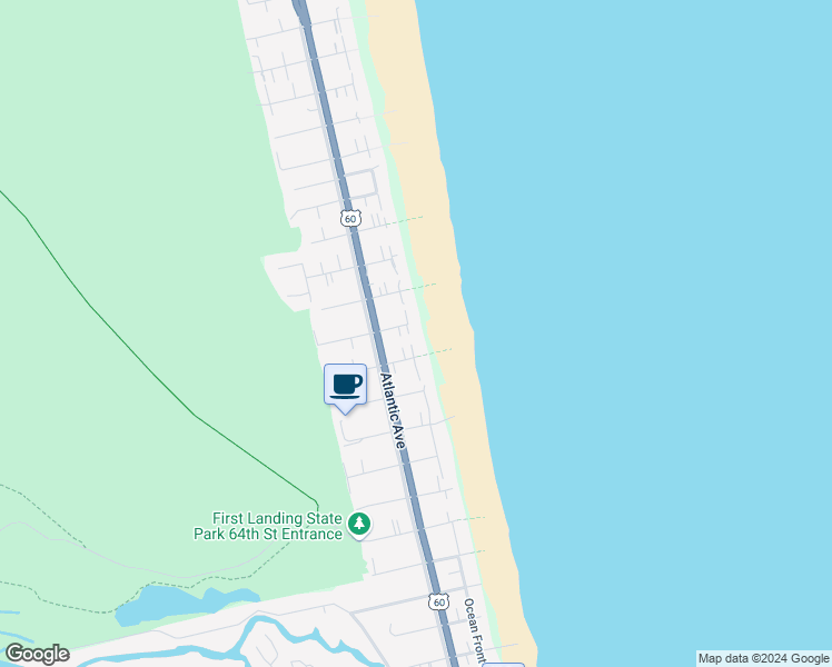 map of restaurants, bars, coffee shops, grocery stores, and more near 6910 Ocean Front Avenue in Virginia Beach