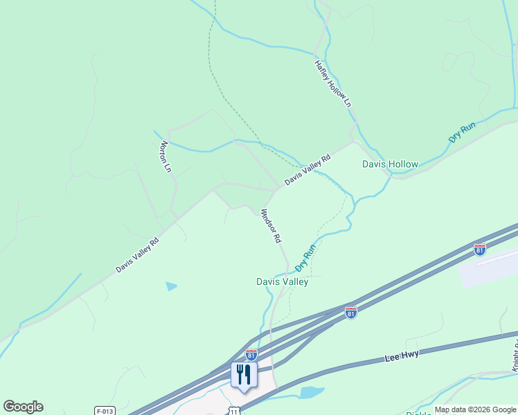 map of restaurants, bars, coffee shops, grocery stores, and more near 406 Windsor Road in Rural Retreat
