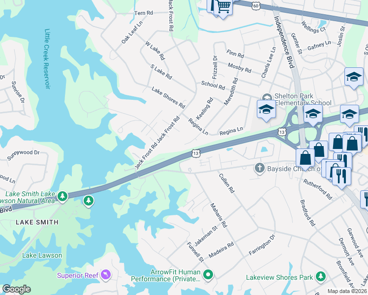map of restaurants, bars, coffee shops, grocery stores, and more near in Virginia Beach