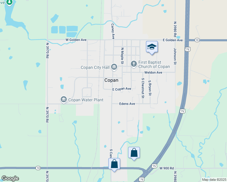 map of restaurants, bars, coffee shops, grocery stores, and more near in Copan