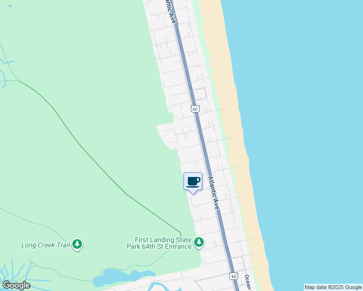 map of restaurants, bars, coffee shops, grocery stores, and more near 219 71st Street in Virginia Beach