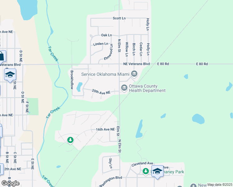 map of restaurants, bars, coffee shops, grocery stores, and more near 1930 North Elm Street in Miami