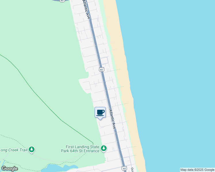 map of restaurants, bars, coffee shops, grocery stores, and more near 7109 U.S. 60 in Virginia Beach