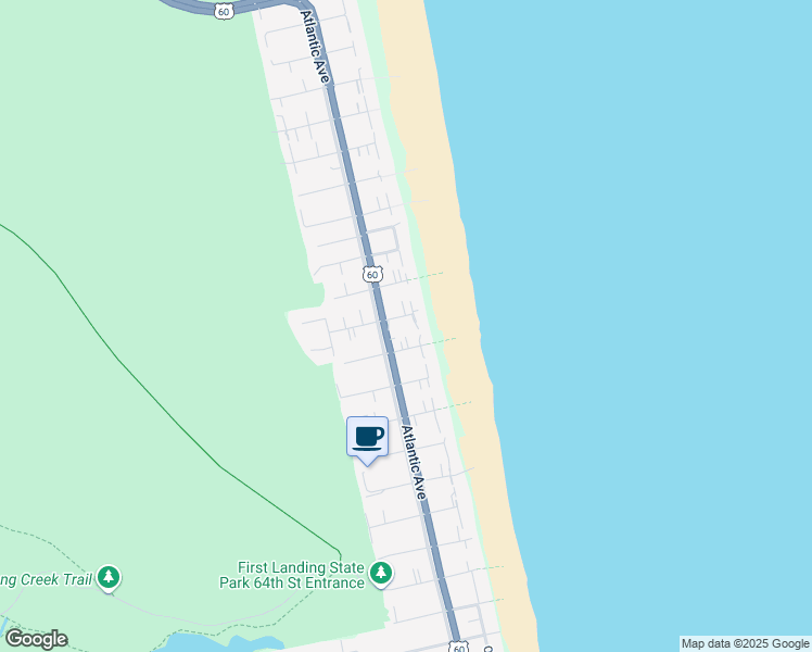 map of restaurants, bars, coffee shops, grocery stores, and more near 7109 U.S. 60 in Virginia Beach