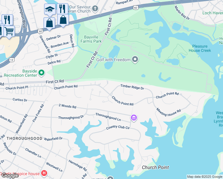 map of restaurants, bars, coffee shops, grocery stores, and more near 4076 Timber Ridge Drive in Virginia Beach