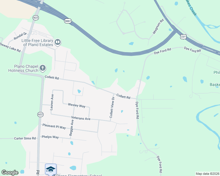 map of restaurants, bars, coffee shops, grocery stores, and more near 624 Collett Road in Bowling Green