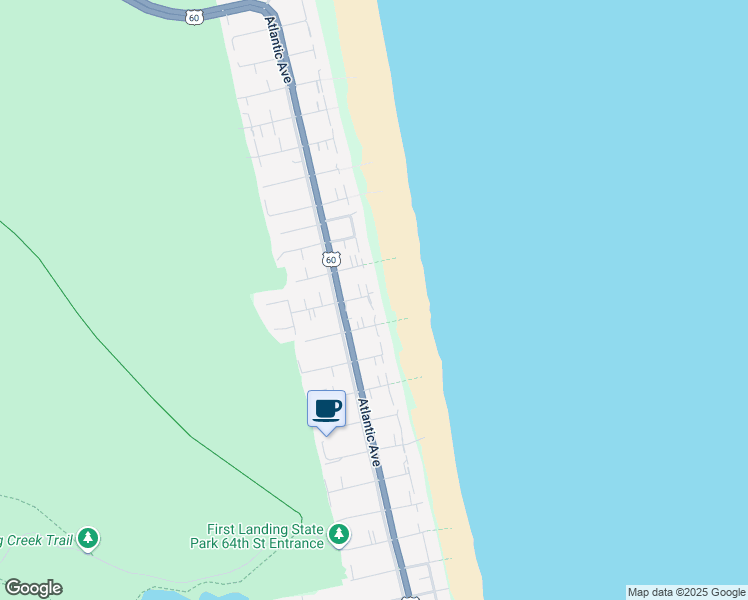 map of restaurants, bars, coffee shops, grocery stores, and more near 7110 Ocean Front Avenue in Virginia Beach