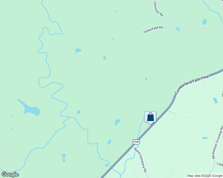 map of restaurants, bars, coffee shops, grocery stores, and more near Spruce Creek Road in Corbin