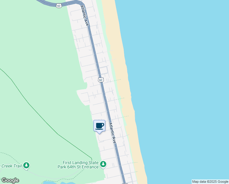 map of restaurants, bars, coffee shops, grocery stores, and more near 7110 Ocean Front Avenue in Virginia Beach