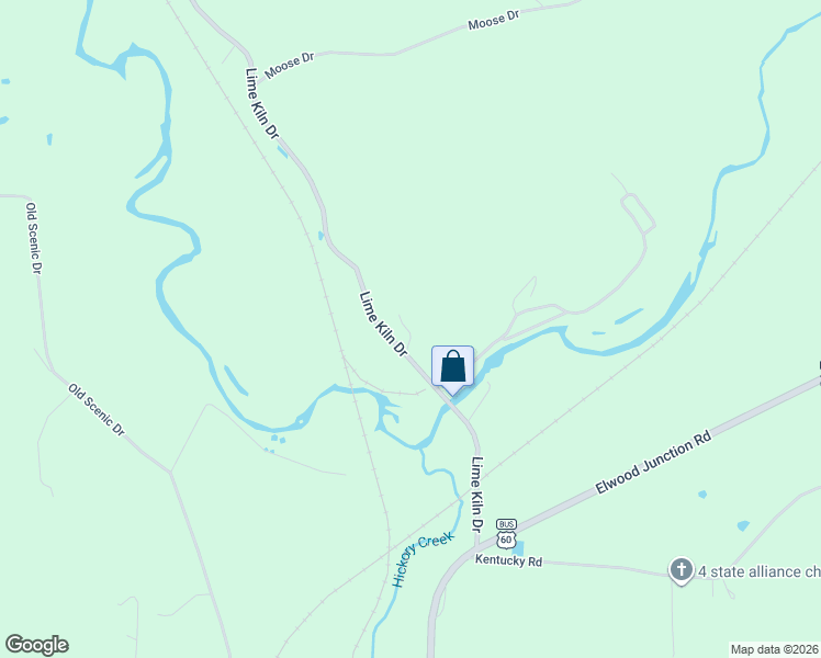 map of restaurants, bars, coffee shops, grocery stores, and more near 11230-11376 Lime Kiln Drive in Neosho
