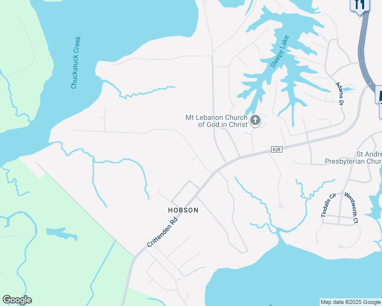 map of restaurants, bars, coffee shops, grocery stores, and more near 1725 Sawmill Point Road in Suffolk