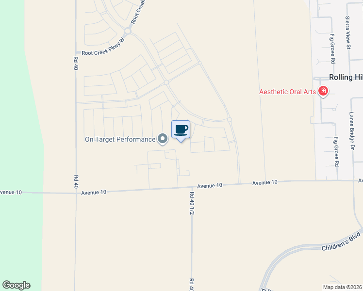 map of restaurants, bars, coffee shops, grocery stores, and more near 40429 Brickyard Drive in Madera