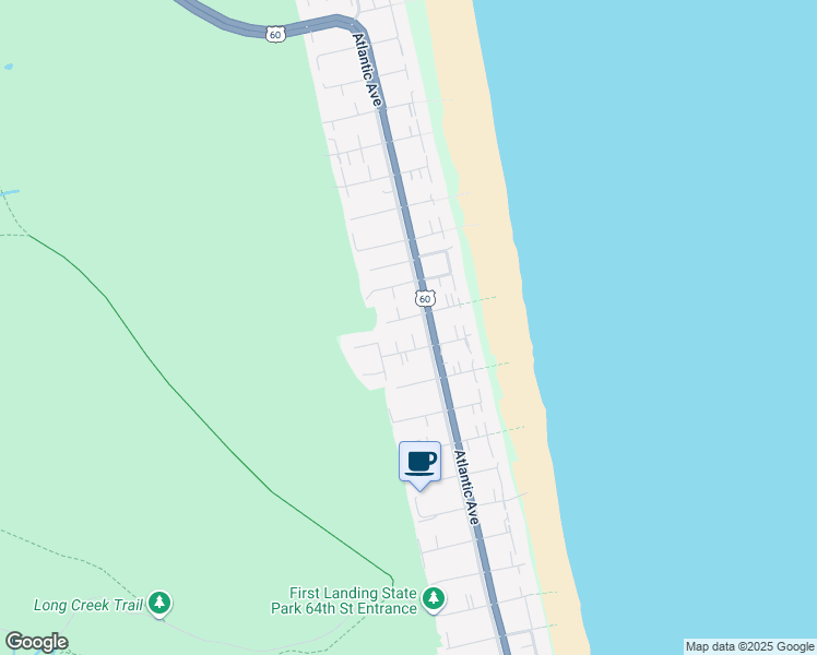 map of restaurants, bars, coffee shops, grocery stores, and more near 206 73rd Street in Virginia Beach