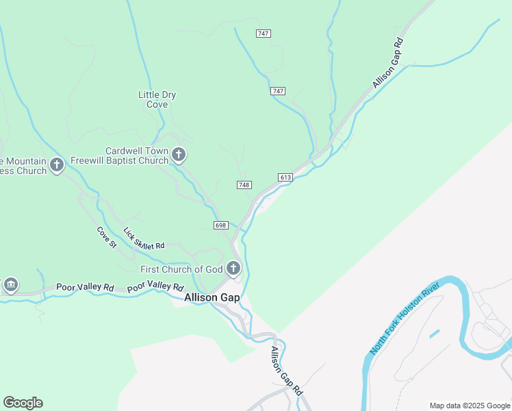 map of restaurants, bars, coffee shops, grocery stores, and more near 865 Allison Gap Road in Saltville