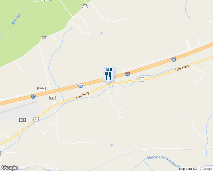 map of restaurants, bars, coffee shops, grocery stores, and more near U.S. 11 in McCalla