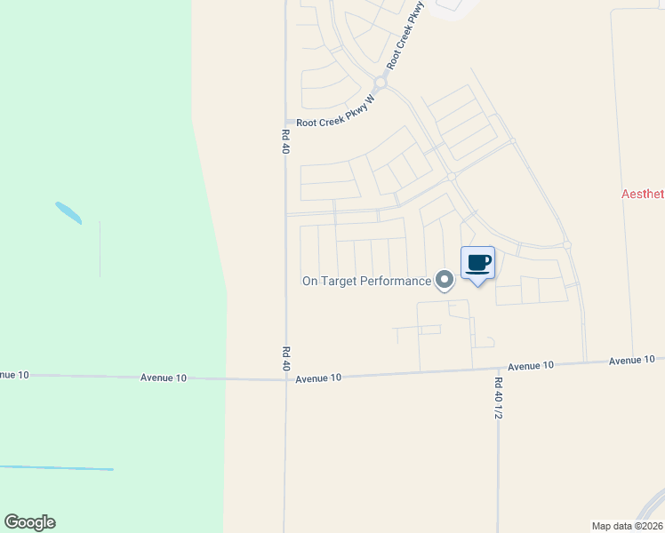 map of restaurants, bars, coffee shops, grocery stores, and more near 10501-10681 Road 40 in Madera