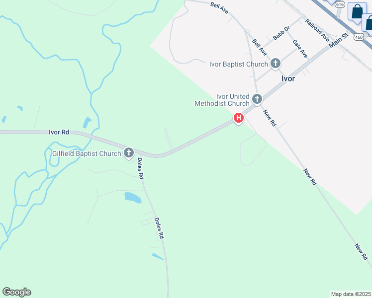 map of restaurants, bars, coffee shops, grocery stores, and more near 8717 Ivor Road in Ivor
