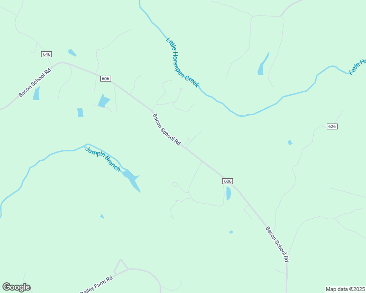 map of restaurants, bars, coffee shops, grocery stores, and more near Bacon School Road in Saxe