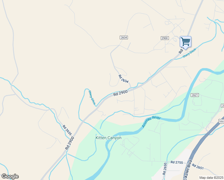 map of restaurants, bars, coffee shops, grocery stores, and more near 11 Road 26340 in Aztec