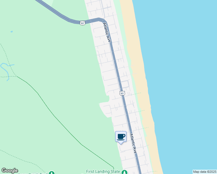 map of restaurants, bars, coffee shops, grocery stores, and more near 216 75th Street in Virginia Beach