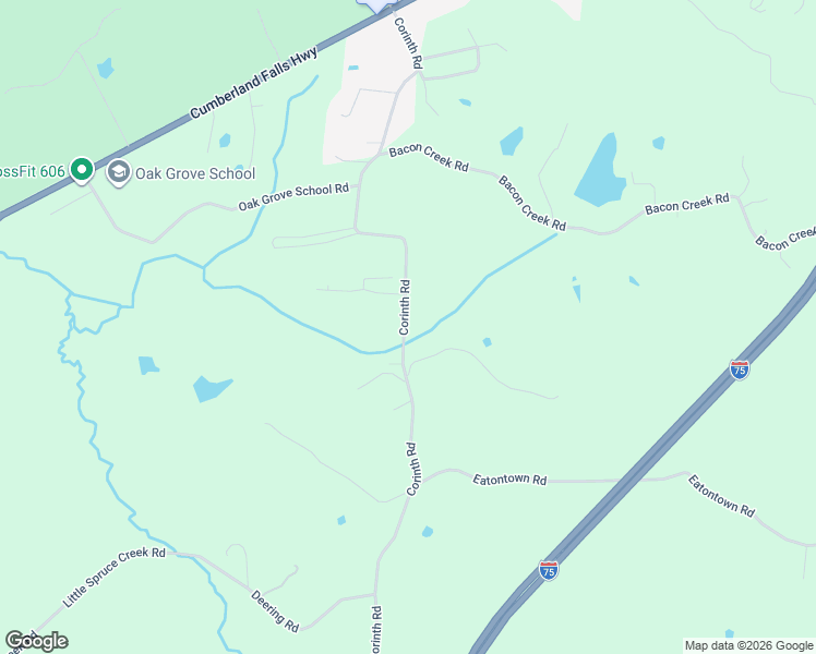 map of restaurants, bars, coffee shops, grocery stores, and more near 956 Corinth Cemetery Road in Corbin