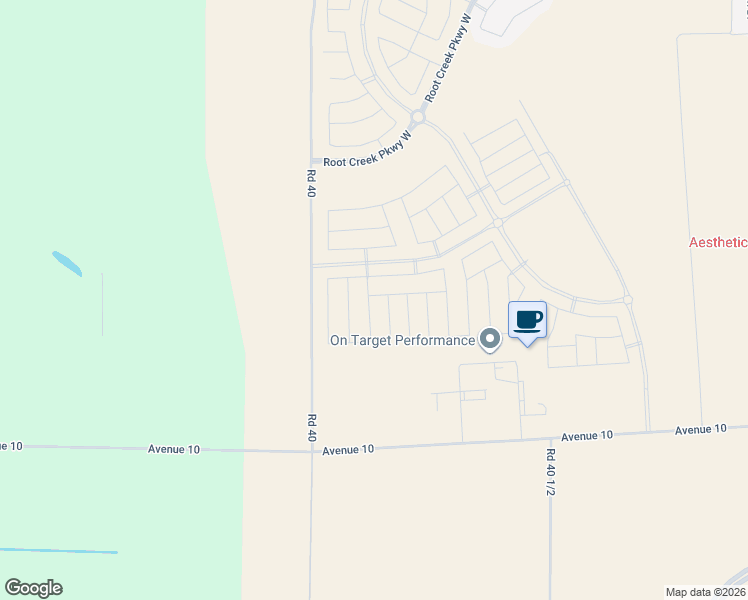 map of restaurants, bars, coffee shops, grocery stores, and more near 10501-10681 Road 40 in Madera