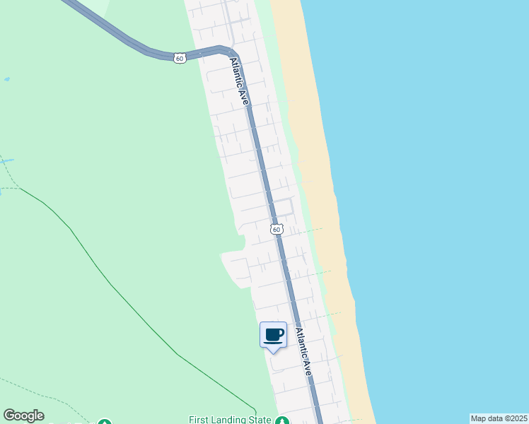 map of restaurants, bars, coffee shops, grocery stores, and more near 7404 Atlantic Avenue in Virginia Beach