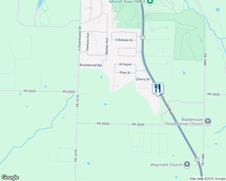 map of restaurants, bars, coffee shops, grocery stores, and more near 121 Fairway Avenue in Monett