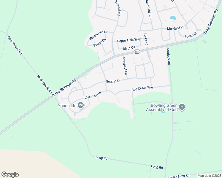 map of restaurants, bars, coffee shops, grocery stores, and more near Morning Dove Court in Bowling Green