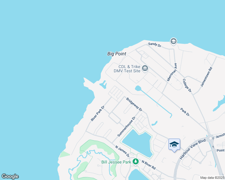 map of restaurants, bars, coffee shops, grocery stores, and more near 208 Cobblestone Reach in Suffolk