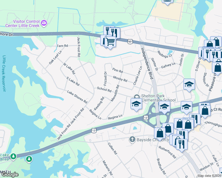 map of restaurants, bars, coffee shops, grocery stores, and more near 1737 Keeling Road in Virginia Beach
