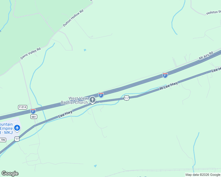 map of restaurants, bars, coffee shops, grocery stores, and more near 8638 Lee Highway in Rural Retreat
