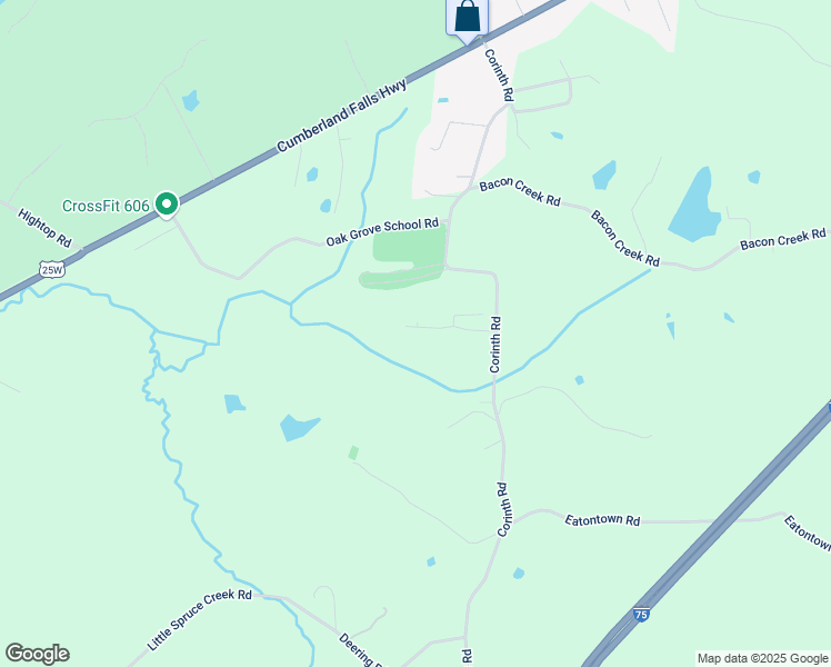 map of restaurants, bars, coffee shops, grocery stores, and more near 167 Clover Meadow Drive in Corbin