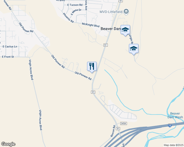 map of restaurants, bars, coffee shops, grocery stores, and more near 401 County Highway 91 in Littlefield