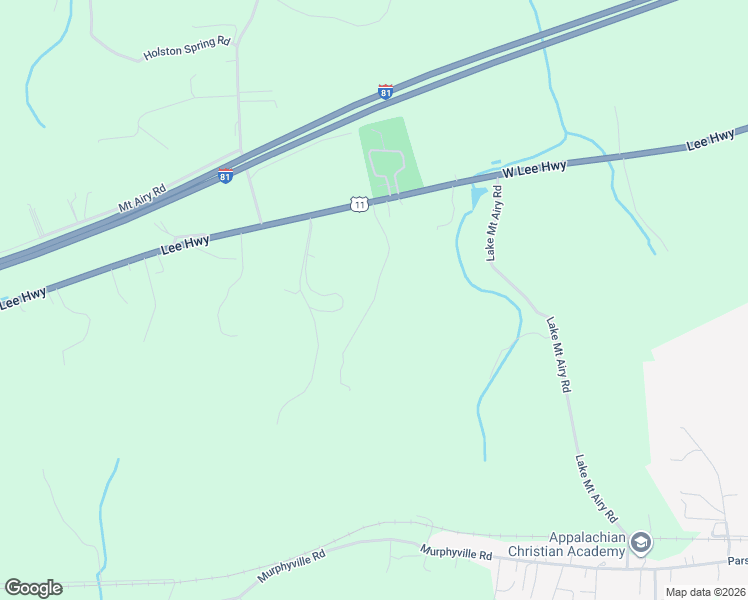 map of restaurants, bars, coffee shops, grocery stores, and more near Estate Lane in Wythe County