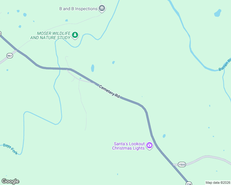 map of restaurants, bars, coffee shops, grocery stores, and more near 5970-6096 Cemetery Road in Scottsville