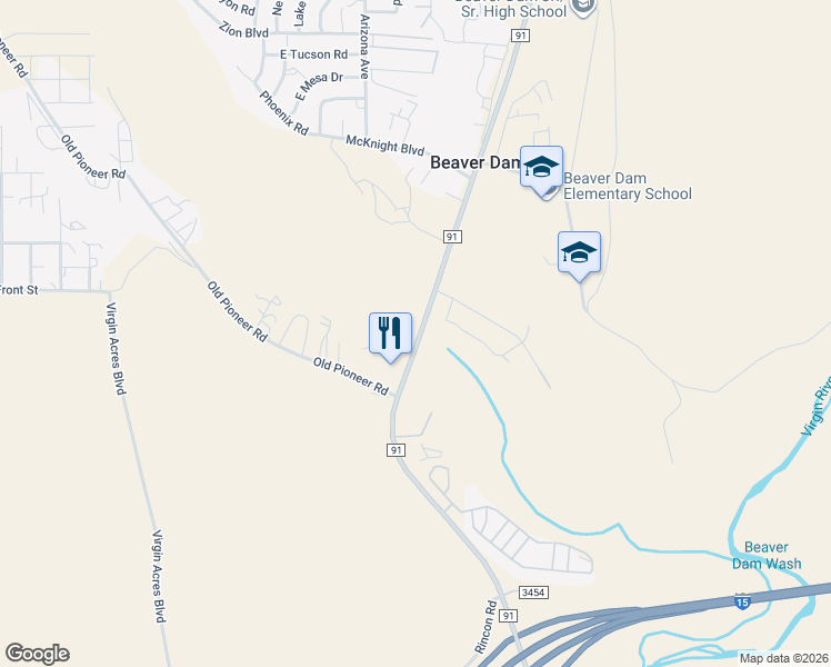 map of restaurants, bars, coffee shops, grocery stores, and more near 401 County Highway 91 in Littlefield