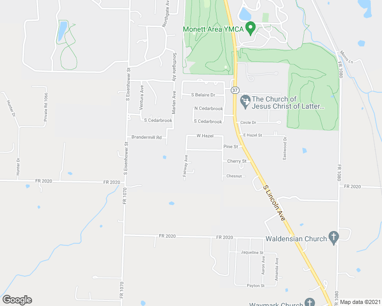 map of restaurants, bars, coffee shops, grocery stores, and more near 333 Fairway Avenue in Monett