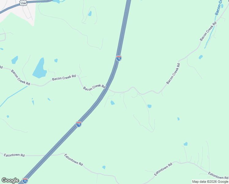 map of restaurants, bars, coffee shops, grocery stores, and more near 195 Bacon Creek Road in Corbin