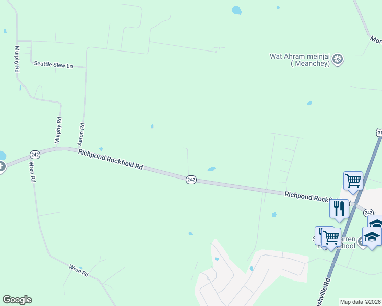 map of restaurants, bars, coffee shops, grocery stores, and more near 212 Dismon Stone Road in Bowling Green