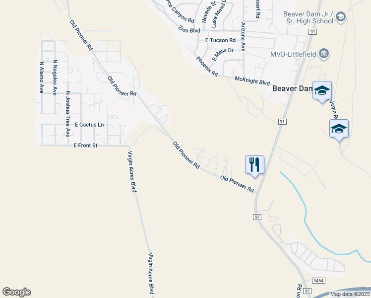 map of restaurants, bars, coffee shops, grocery stores, and more near 3197 Old Pioneer Road in Littlefield