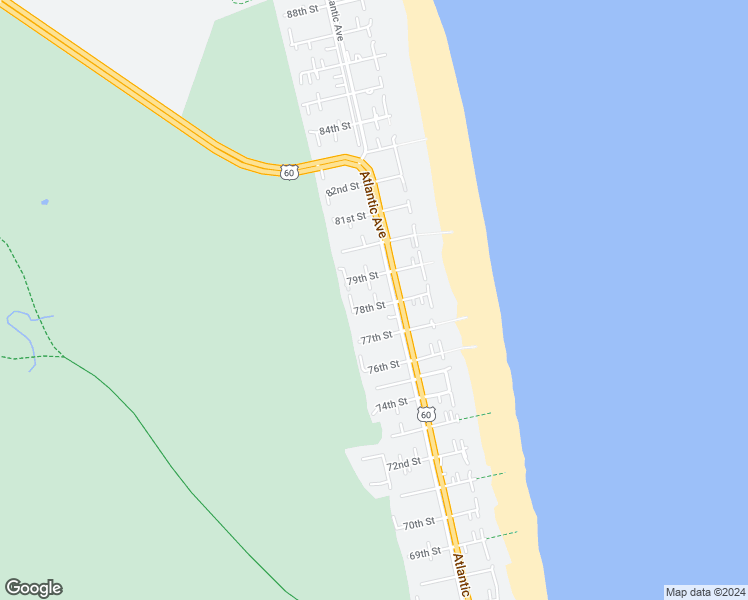 map of restaurants, bars, coffee shops, grocery stores, and more near 209 78th Street in Virginia Beach