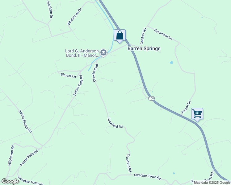 map of restaurants, bars, coffee shops, grocery stores, and more near in Barren Springs