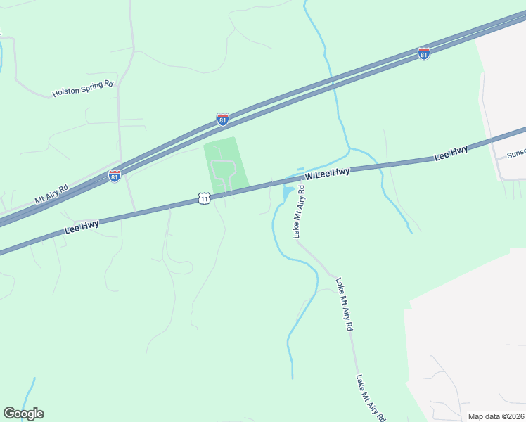 map of restaurants, bars, coffee shops, grocery stores, and more near Estate Lane in Rural Retreat