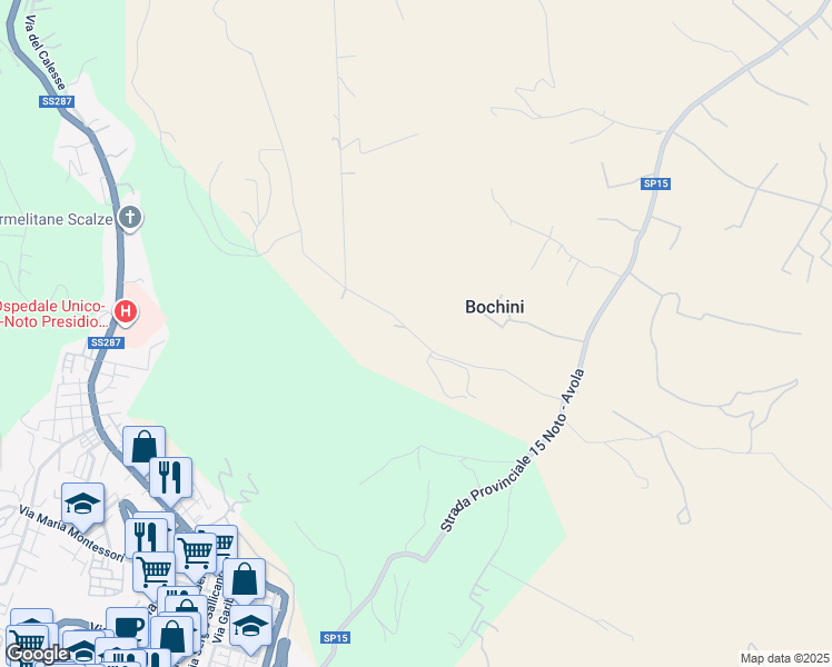 map of restaurants, bars, coffee shops, grocery stores, and more near in Bochini