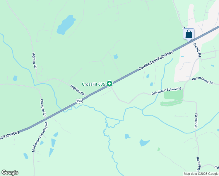 map of restaurants, bars, coffee shops, grocery stores, and more near 4415 Cumberland Falls Highway in Corbin