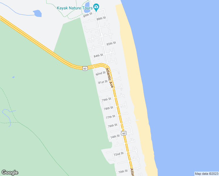 map of restaurants, bars, coffee shops, grocery stores, and more near 205 80th Street in Virginia Beach