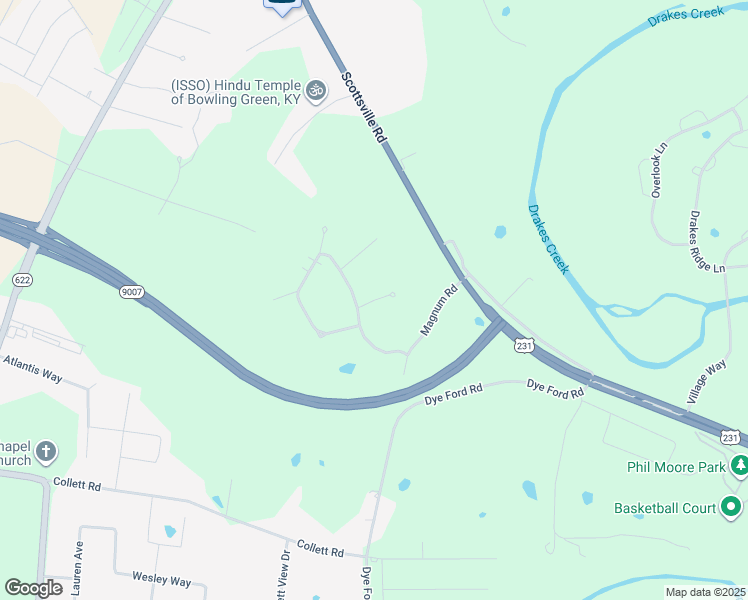 map of restaurants, bars, coffee shops, grocery stores, and more near Walnut Grove Court in Warren County