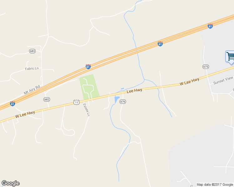 map of restaurants, bars, coffee shops, grocery stores, and more near West Lee Highway in Rural Retreat